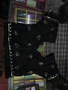 Black Sequined Lehenga Choli free gift