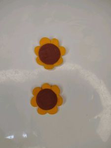 Cute Sunflower Applique clay Patches