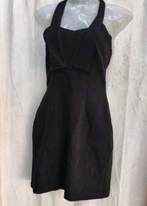 6249. Chic Black Halter Neck Dress