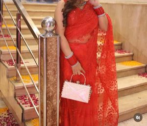Red saree for festive season