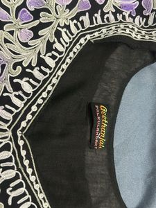 Embroidered Black Kurta