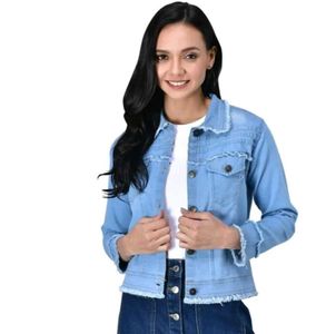 pack of 2 denim women jacket Stylish Frayed Deni