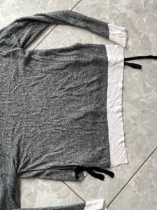 ELLE Gray Knit Top