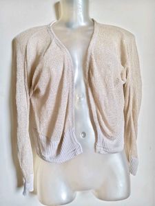 Sheer Knit Cropped Cardigan