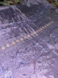 Light Purple Embroidered Short Kirti