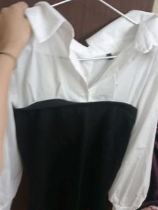 Chic Two-Tone Long Sleeve Top