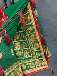 Embroidered Silk saree with blouse