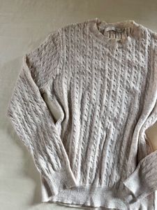 Cream Cable Knit Sweater