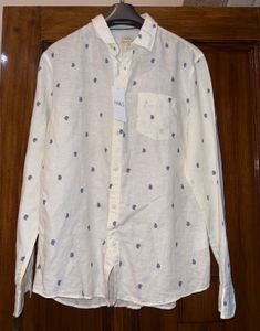 Men's Paisley Print Button-Down Shirt