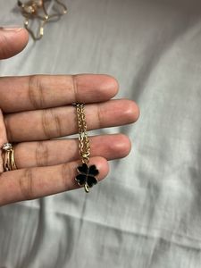 Gold bracelet  with Clover charm