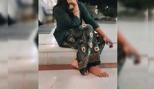 Green Embroidered Kurta with Peacock Print Pants