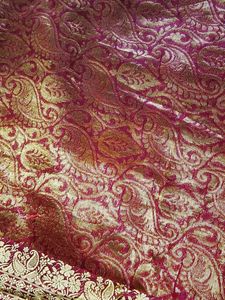 new women trendy Saree 🧿 Elegant Red &amp; Gold