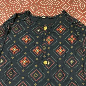 Stylish Geometric Print Kurta