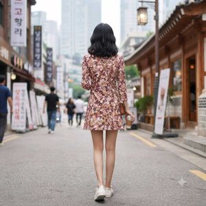 Floral Print Mini Dress