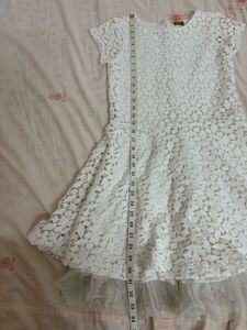 Girls White Lace Dress