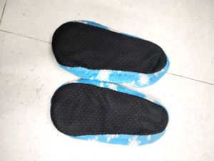 Cute Blue Snowflake Slippers