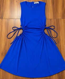 Electric Blue Cut-Out Detail Dress