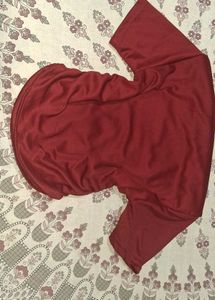Maroon Ruched off shoulder Top