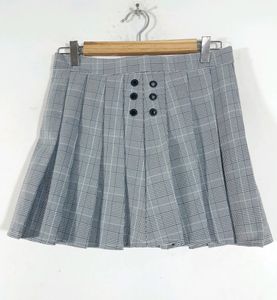 Black & White Checks Mini Skirt (Women's)