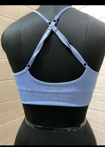 Forever 21  Light Blue Ribbed Sports Bra