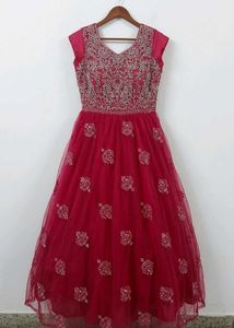 pink gown