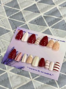 Handmade Whimsical nails, Cute Press-On Nails Set