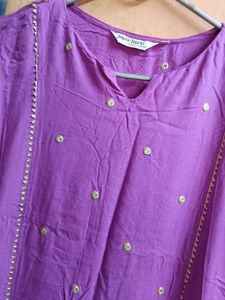 Beautiful Purple Kurta with Embellishments