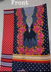 Beautiful Floral Print Dress Material with duppta