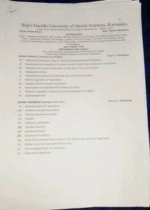 Physiology Exam Paper - RGUHS 2015