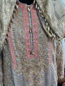 Embellished Kurta Set with Dupatta