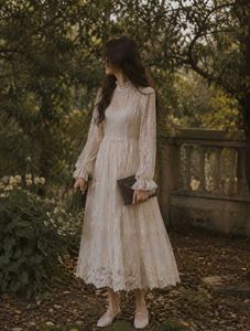 Vintage Elegant delicate Lace dress 🫧🦢✨️