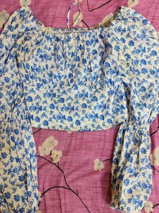 Floral Print Cottagecore Crop Top