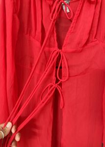 Red Flowy Dress