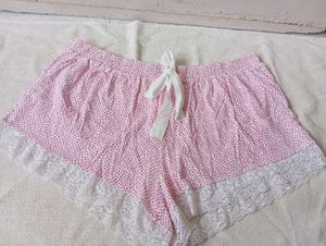 Cute Heart Print Pajama Shorts