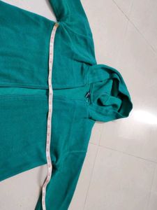 green winter hoodie for women