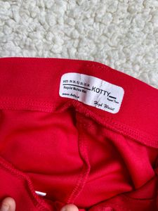 Vibrant Red Wide Leg Trousers