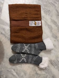 Winter socks + back warmer belt