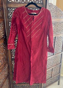 Like New Fabindia Pure Silk Brocade Festive Kurta