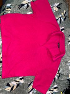 Bright Pink Short Sleeve Top