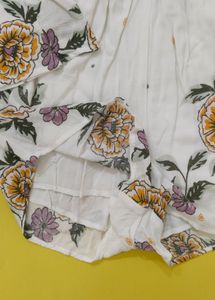Floral Romper With Full Sleeves