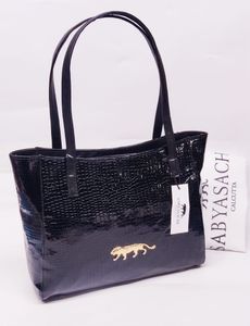 Sabyasachi Black Croc Tote Bag