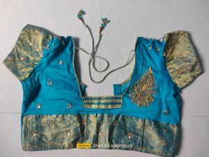 Krishna Blue Colour Pattu Saree And Blouse