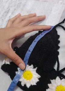 trending crochet flower bralete