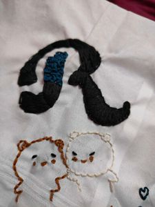 Hand-embroidered handkerchief