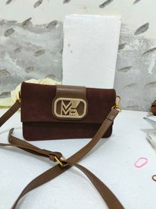 Stylish Brown Suede Crossbody Bag