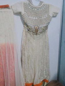 Elegant White &amp; Pink Embellished Lehenga Choli