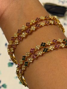 Embellished Gold Bangles