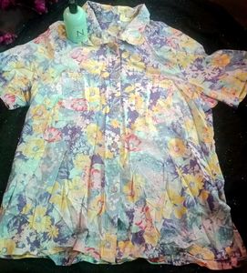 Vintage Floral Button-Down