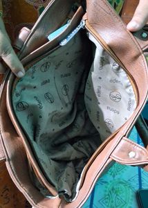 Stylish Brown Faux Leather Tote Bag