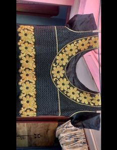 Elegant Black &amp; Gold Ethnic Gown